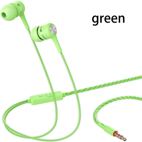 Heavy bass Earphone Color Call with Mic Stereo Earbud Headphones Mixed Colors (Black + White + Pink + Green 8 Pairs)...
