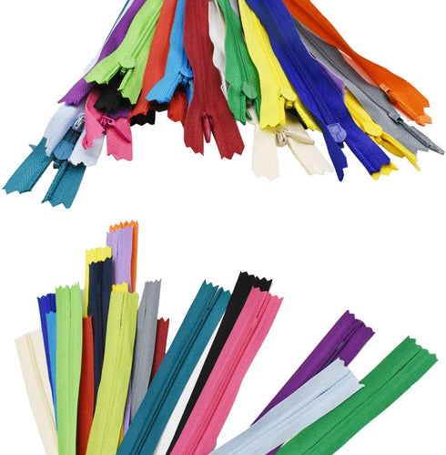 40Pcs 20 Inch Mixed Colors Nylon Invisible Zippers Sewing for Tailor Sewing Crafts, Dresses, Skirts, Pillows DIY Crafter's Special (20 Colors)...