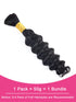 Human Braiding Hair 50g 1 Bundle 16 Inch Deep Wave Bulk Human Hair for Braiding No Weft Bundle 10A Brazilian Virgin Curly Human Hair Extensions fo...