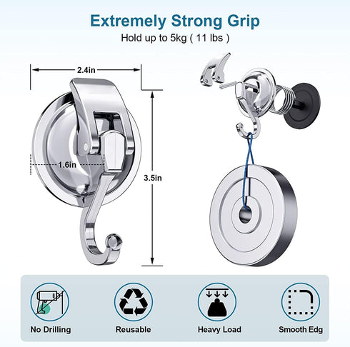 Wreath Cup Hook,Bronze -Plated Plished Super Suction for Shower,Glass Window,Kitchen&Bathroom&Restroom Organization?4Pack...