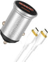 USB C Car Fast Charger, Super Fast Charging Type C Car Charger Adapter (Silver-1)...