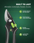 Pruning Shears for Gardening - 8.5" SK5 Garden Shears Cuts 10000+ Times Staying Sharp - Garden Scissors with One-handed Unlocking & Adjustable Han...