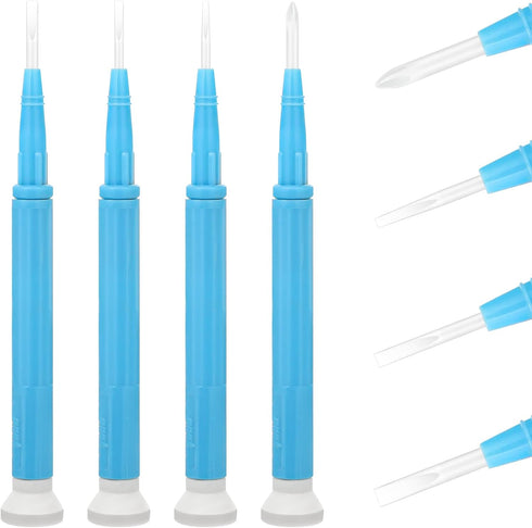 4Pcs Ceramic Screwdriver Adjusting Screwdriver Slotted Screwdriver Set Plastic Ceramic Screwdriver for High Frequency Circuit Adjustment...
