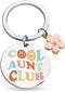 Aunt Birthday Gifts from Niece Nephew Cute Key Chains Women Gifts for Aunt Best Aunt Ever Gift Auntie Birthday Present Ideas Cool Aunt Club Keycha...