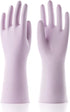 COOLJOB Large Reusable Rubber Dishwashing Cleaning Gloves for Kitchen Bathroom, Non-Slip Grippy Long Dish Washing Gloves with Flocked Cotton Liner...