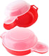 2 sets Microwave Egg Cooker,1 Minute Fast Egg Hamburg Omelet Maker Kitchen Cooking Tool(Red and clear)...