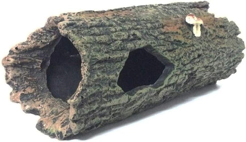 Reptile Hideout Resin Aquarium Decorations Hollow Log for Small Lizard, Frogs,Gecko (7.8" L x 2.7 "W x 2.5" H)...