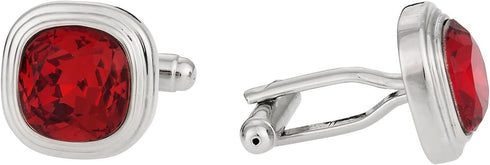 Cuff-Daddy Siam Red Crystal Cufflinks with Presentation Jewelry Gift Box Shirt Unique Fashion Cufflinks for Men Boyfriend Birthdays...