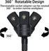4-Piece Power Drill Sockets Adapter Sets,360°Rotatable 1/4" 3/8" 1/2" Impact Grade Driver Sockets Adapter Extension Set Drill Bit+105 Degree Right...