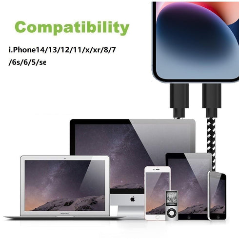 Compatible with i Phone Charger Cable 2Pack 10FT i Phone Cable Fast USB i.Phone Charging Cord for i Phone 14/13/12/11/Pro/X/Xs Max/XR /8/7/6/6S/pl...