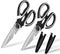 Kitchen Shears, Stainless Steel Cooking Scissors, Multifunctional Heavy-Duty Kitchen Scissor for Fish, Poultry, Meat, Chicken, BBQ, 2-Packs (Black...