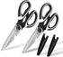 Kitchen Shears, Stainless Steel Cooking Scissors, Multifunctional Heavy-Duty Kitchen Scissor for Fish, Poultry, Meat, Chicken, BBQ, 2-Packs (Black...