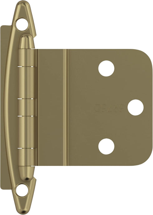 Amerock BPR3417BBZ | Cabinet Hinge| 3/8 in (10 mm) Inset Non-Self Closing Face Mount | Golden Champagne | Kitchen Cabinet Door Hinge | 1 Pair/2 Pa...