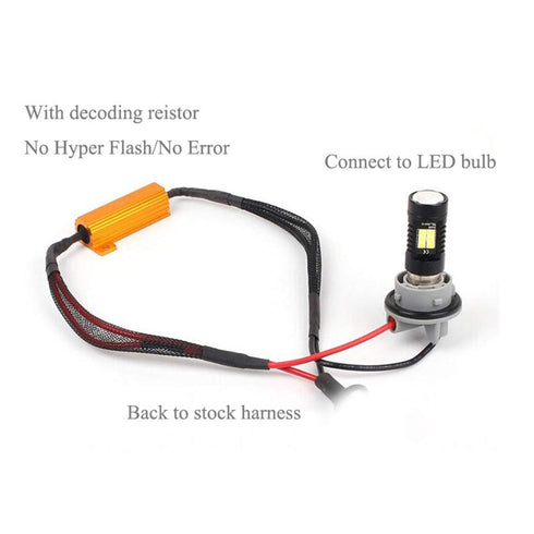 O-NEX 3157 4157 LED Load Resistor Kit 50W 8ohm Turn Signal Bulb Relay Harness Adapter Anti Flicker Error Decoder Warning Canceller...
