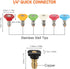 High Pressure Washer Spray Nozzles Tip Set,7Pcs Variety Degrees for Quick Connect, Pressure Washer Quick Nozzle, 1/4 Inch Quick Connection, 4000 P...
