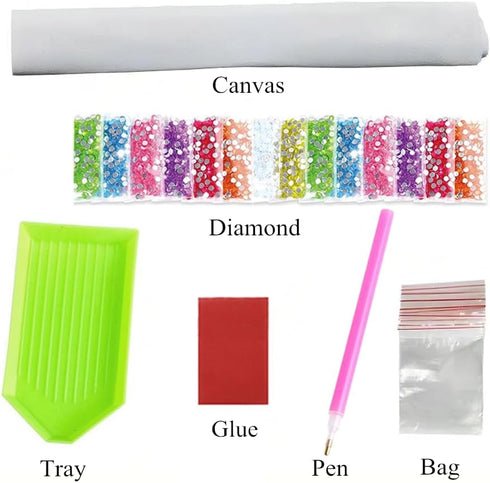 NIHO-JIUMA Happy Camping Diamond Painting Kits, 5D DIY Full Drill Diamonds Art Gift for Adults, Home Decor (30x40cm/12x16inches)...