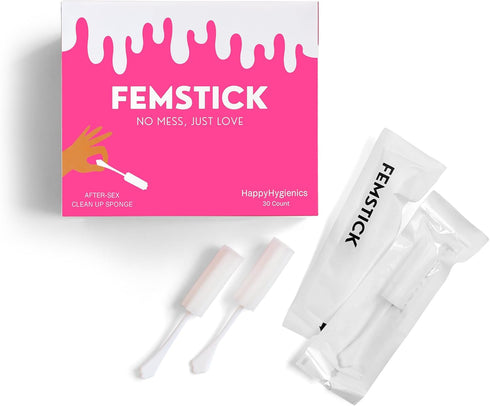 Femstick Absorbing Sponge for Women Care – 30Pcs Post Intimacy Cleanup Sponges – Leakproof Ultra-Absorbent Absorbing Sticks – Soft and Comfortable...