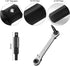 HVAC Service Wrench with Hexagon Bit Adapter Tool Kit for Air Conditioner Refrigeration Equipment Repair 3/16” 3/8” 5/16” 1/4” Reversible Ratchet ...