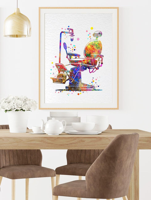 Dignovel Studios 8X10 Unframed Dentist Chair Dental Tools Tooth Medical Art Clinic Office Wall Art Watercolor Art Print Poster Wall Hanging Decor ...