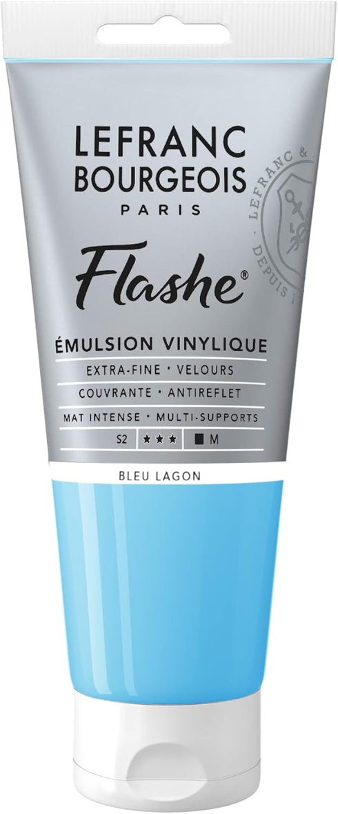 Lefranc Bourgeois Flashe Vinyl Paint, 80ml (2.7-oz) Tube, Lagoon Blue...