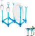 Retractable Cup Drying Rack, Drinking Glass and Sports Bottle Drainer Stand, Plastic Bag Dryer and Mug Tree for Kitchen Countertop...