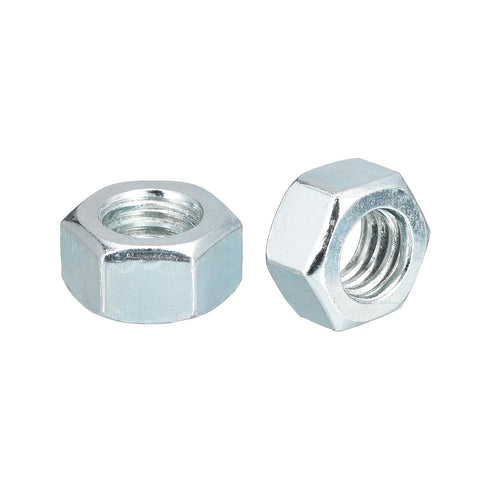 Hex Nuts (7/16"-20) 12Pcs, Carbon Steel Fine Thread Zinc Plated Hexagon Nut Hardware - for DIY Home Repair Machinery, Silver...
