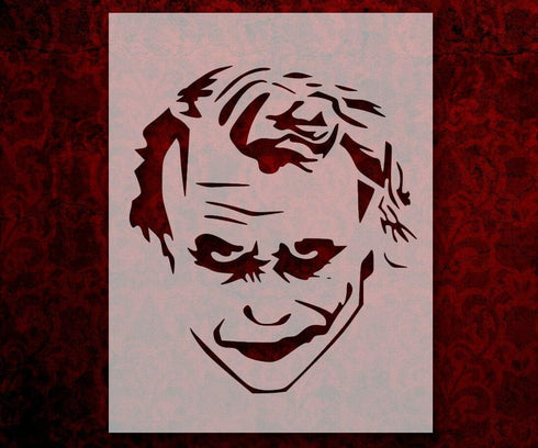 Joker Modern Face 8.5 inches x 11 inches Stencil Arts and Crafts Scrapbooking Painting on The Wall Wood Glass...