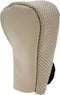 Leather Gear Shift Knob Cover, Hoop and Loop Design Auto Car Shift Knob Protector, Beige...