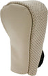 Leather Gear Shift Knob Cover, Hoop and Loop Design Auto Car Shift Knob Protector, Beige...