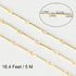 Jabogrii 16.4 Feet 18K Gold Plated Brass Chain for Jewelry Making Columnar Necklace Bracelet Jewelry Making Chains with Lobster Clasps and Open Ju...