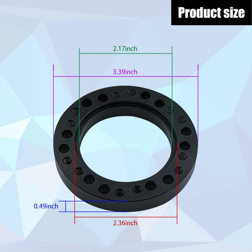 QODOLSI Pack-1 Steering Wheel Elevator Kit, 12.5mm/0.49" Aluminum Steering Wheel Adapter Spacer, Steering Wheel Hub Adapter for Most Cars SUVs and...