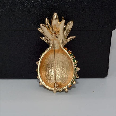 Pineapple Brooch Pins Cute Rhinestone Pineapple Brooches Fruit Lapel Pins Women for Clothes Hat Backpacks Jackets Shirt Accessory DIY Decoration...