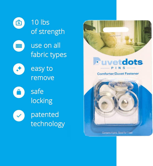 DuvetComforter Strong Magnetic Fasteners with Key (Comforter GripsDuvet Cover ClipsMagnetic Duvet ClipDuvet Donuts (1 Set or 4 - Enough for 1 Bed)...