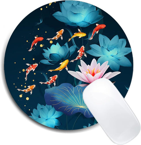 Round Mouse Pad,Beautiful Mouse Mat, Cute Mouse Pad with Design, Non-Slip Rubber Base Mousepad, Waterproof Office Mouse Pad, Small Size 7.9 x 0.12...