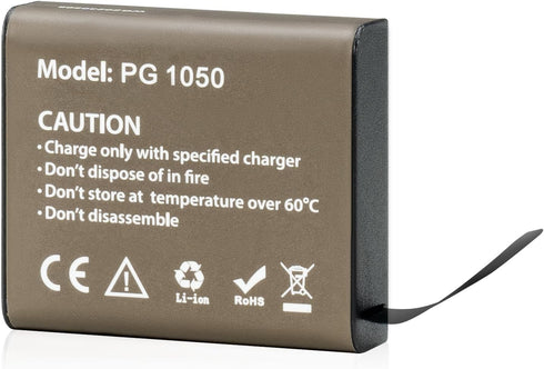 AKASO 2 x 1050mAh Rechargeable Action Camera Battery with USB Dual Charger for AKASO EK7000/EK7000 Pro/Brave 4 Action Camera...