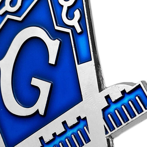 Masonic Square & Compass Car Metal Auto Emblem...