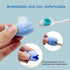 Standing Tooth Brush Head Cover,Children Silicone Protector Cap,Travel Toothbrush Suction Cup Holder,Dustproof Toothbrush Protect Case, Fish Shape...