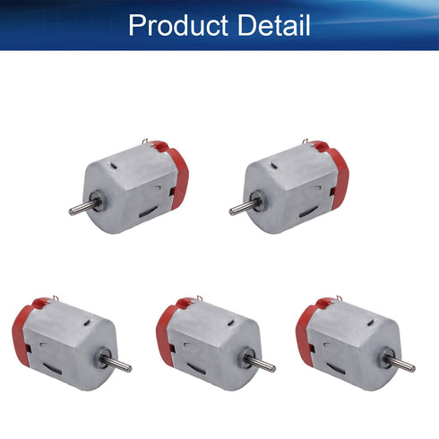 Heyiarbeit 5pcs 3V 16500RPM DC Motor Round Shaft Micro Electric Motor for Electronic Equipment DIY Model...