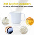 ONTUBE Ceramics Creamer,Porcelain Coffee Milk Creamer Pitcher with Handle for Home and Kitchen - 10 oz (White)...
