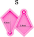 2Pcs Resin Molds Silicone Earring Molds for Jewelry Making, Silicone Molds for Resin DIY Woman Girl Earring, Rhombus Mold Epoxy Resin Molds, Shiny...