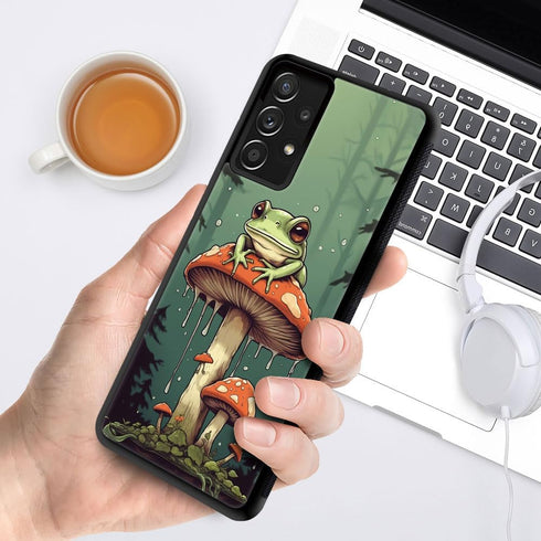 Compatible with for Samsung Galaxy A32 5G,Cute Frog Mushroom Forest Phone Case Dustproof Full-Body for Girl Women Case for Samsung Galaxy A32 5G...