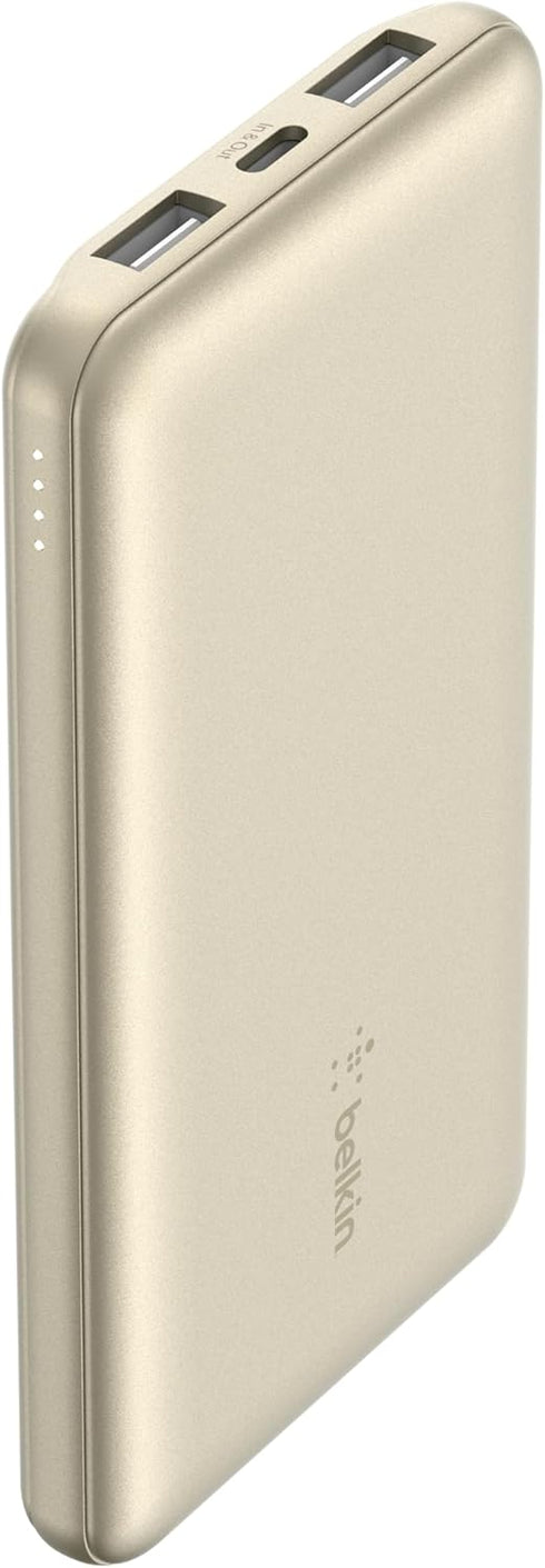 Belkin BoostCharge USB-C Portable Charger 10k Power Bank w/ 1 USB-C Port and 2 USB-A Ports with USB-A to USB-C Cable for iPhone 15, 15 Plus, 15 Pr...