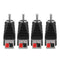 RCA to Speaker Wires Adapter, 4Pcs RCA Male to Spring Press Type Terminal Speaker Wire Cable Converter Non-Soldering RCA Speaker Jacks for Speaker...
