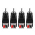RCA to Speaker Wires Adapter, 4Pcs RCA Male to Spring Press Type Terminal Speaker Wire Cable Converter Non-Soldering RCA Speaker Jacks for Speaker...