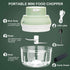 Electric Garlic Chopper Mini, Garlic Masher Crusher, Food Processor Small with Garlic Peeler And Spoon (100ML/3.3FL OZ, Green) 3.1 * 3.1 * 3.9 IN...