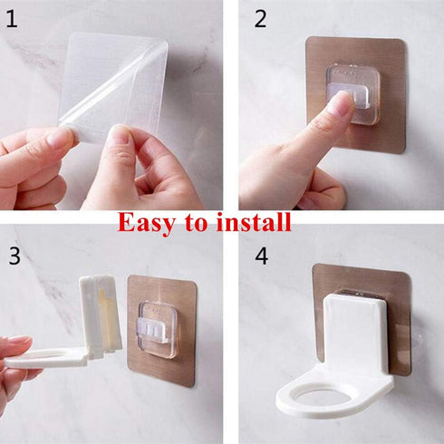 Shower Gel Bottle Rack Hook Bracket Bathroom Wall Magic Paste Shampoo Suction Wall Type Seamless Hook 3 Pack...