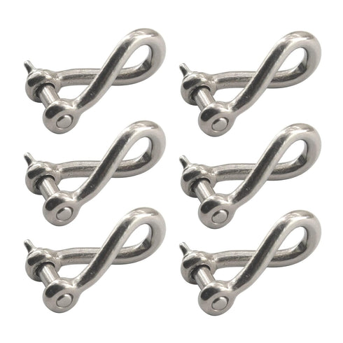 M4 Screw Pin Twist Shackle Anchor Shackle Stainless Steel 304 D Ring Shackle for Material Handling,Rigging Accessories,Connecting Chains and Ropes...