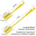 4PCS Yellow Soft Sponge Bottle Cleaning Brush Plastic Handle Cup Brush Scrubber Washing Brush vase Bottle Pot Cleaner?2 Size 10”15”?...
