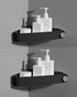 Sotfamily Shower Caddy Corner, 2 Pack Adhesive Corner Shower Shelves for inside Shower, Plastic Shower Organizer for Bathroom Storage, Black...