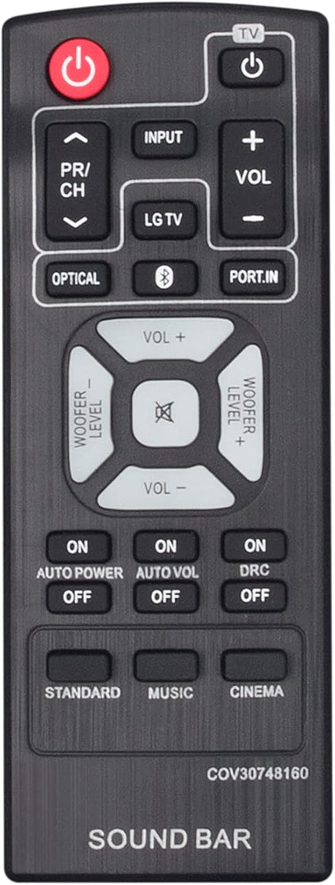 COV30748160 Replacement Soundbar Remote Control fit for LG Sound Bar NB2540 NB2540D...